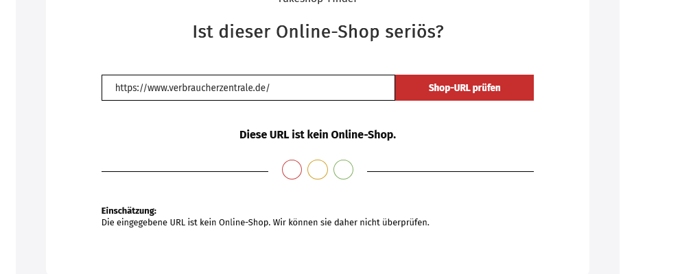 Fakeshop Finder | 1 überraschendes Tool? 6 Fakeshop Finder - Ergebnis zur Verbraucherzentrale selbst
