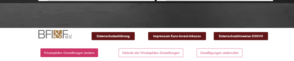 Privatsphäre Einstellungen