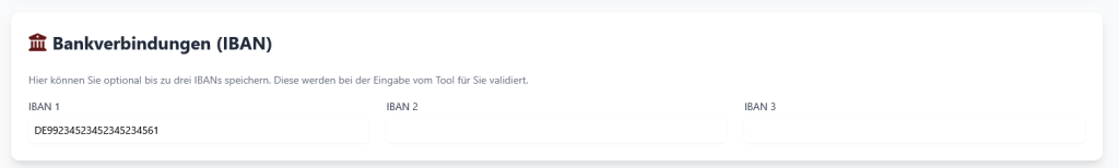 Budget-Planer - Musternutzer Bankverbindungen