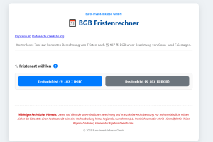 Titel (Mahnverfahren) 1 Fristen - Fristenrechner Titel