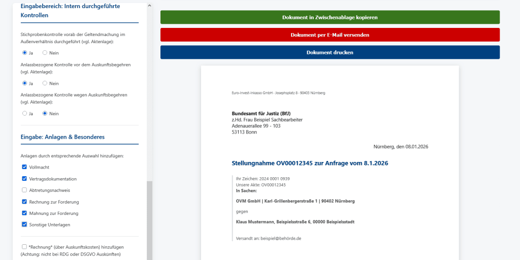 Hauseigenes Arbeitstool der Rechtsabteilung